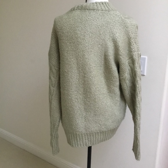 Mango Mint green Cable-knit sweater: size L NWT - Picture 9 of 9